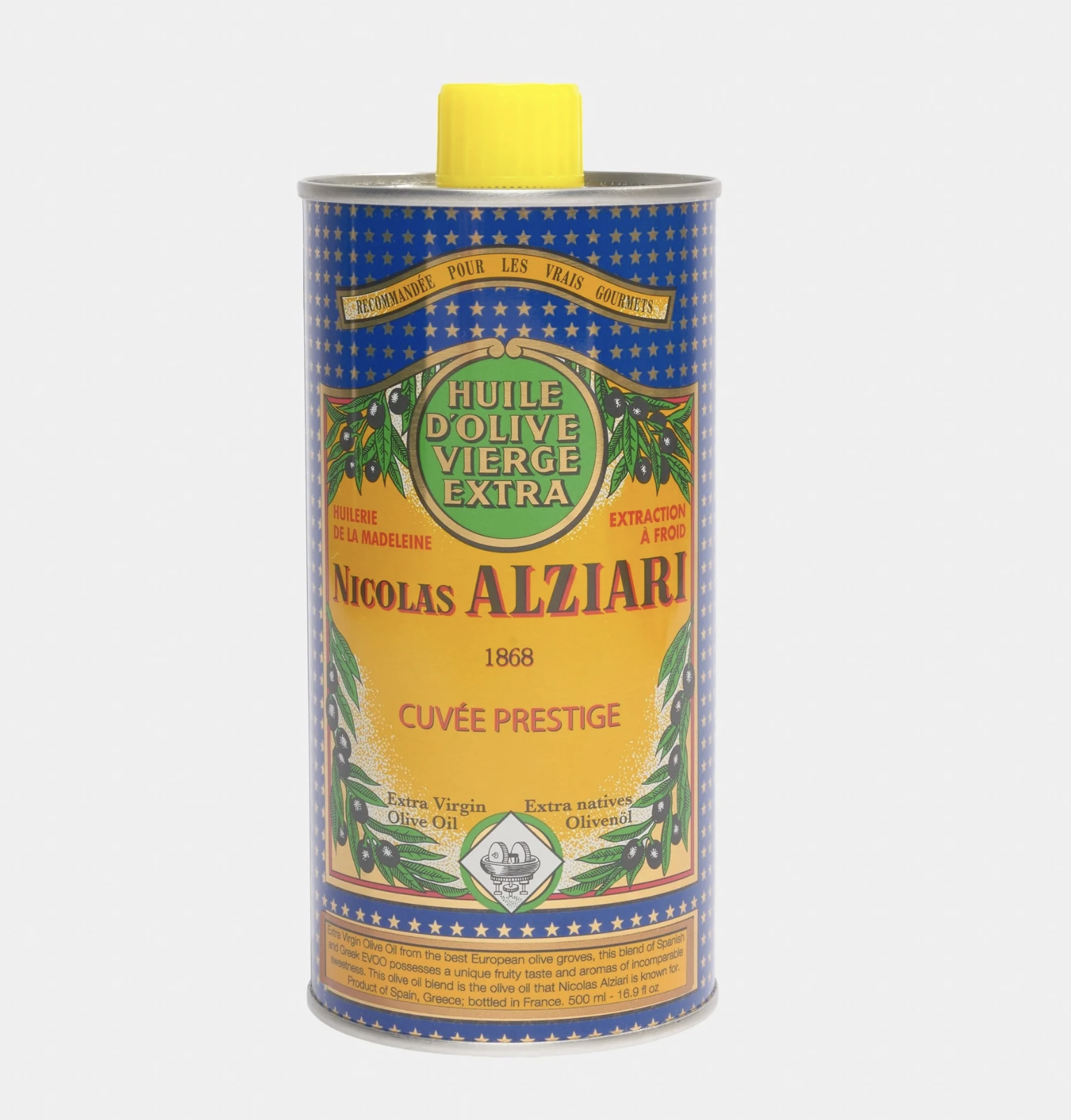 Nicolas Alziari Cuvee Prestige Extra Virgin Olive Oil Tin 16.9oz