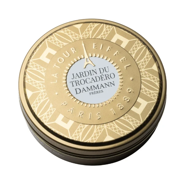 Jardin du Trocadero Tin - Green Tea (Strawberry, Rhubarb) 6 Tea Bags .42oz