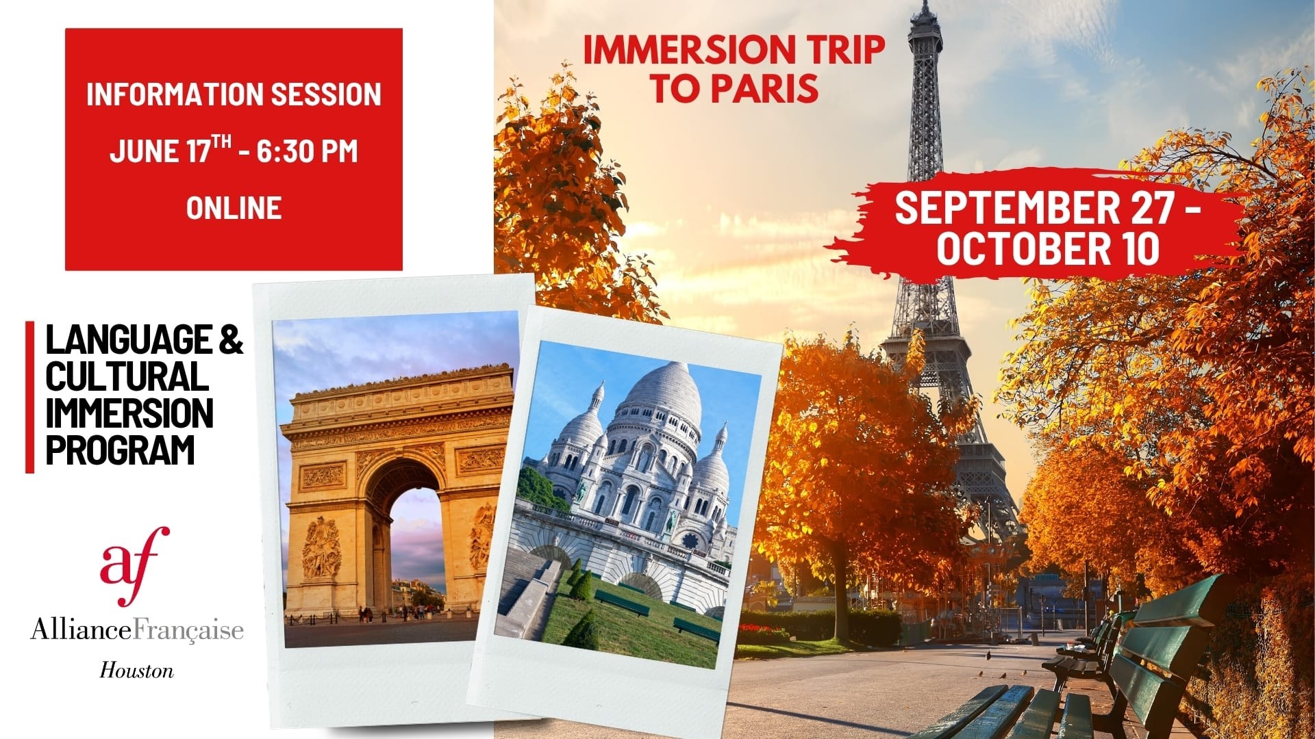 Language and Cultural Immersion Program to Paris - September/October 2026