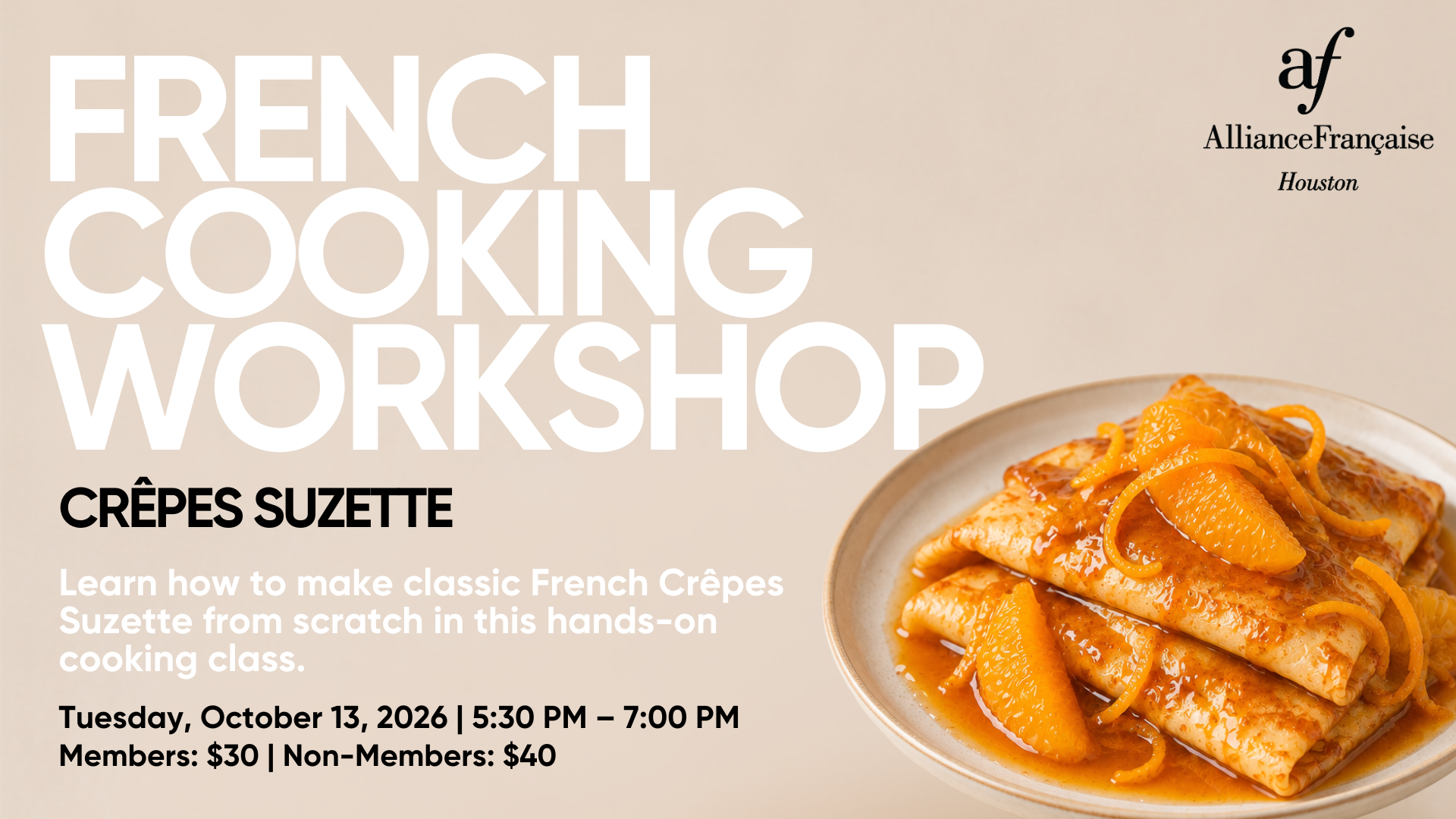 French Cooking Workshop: Crêpes Suzette