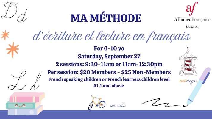Kids Workshop: “Reading and Writing in French”